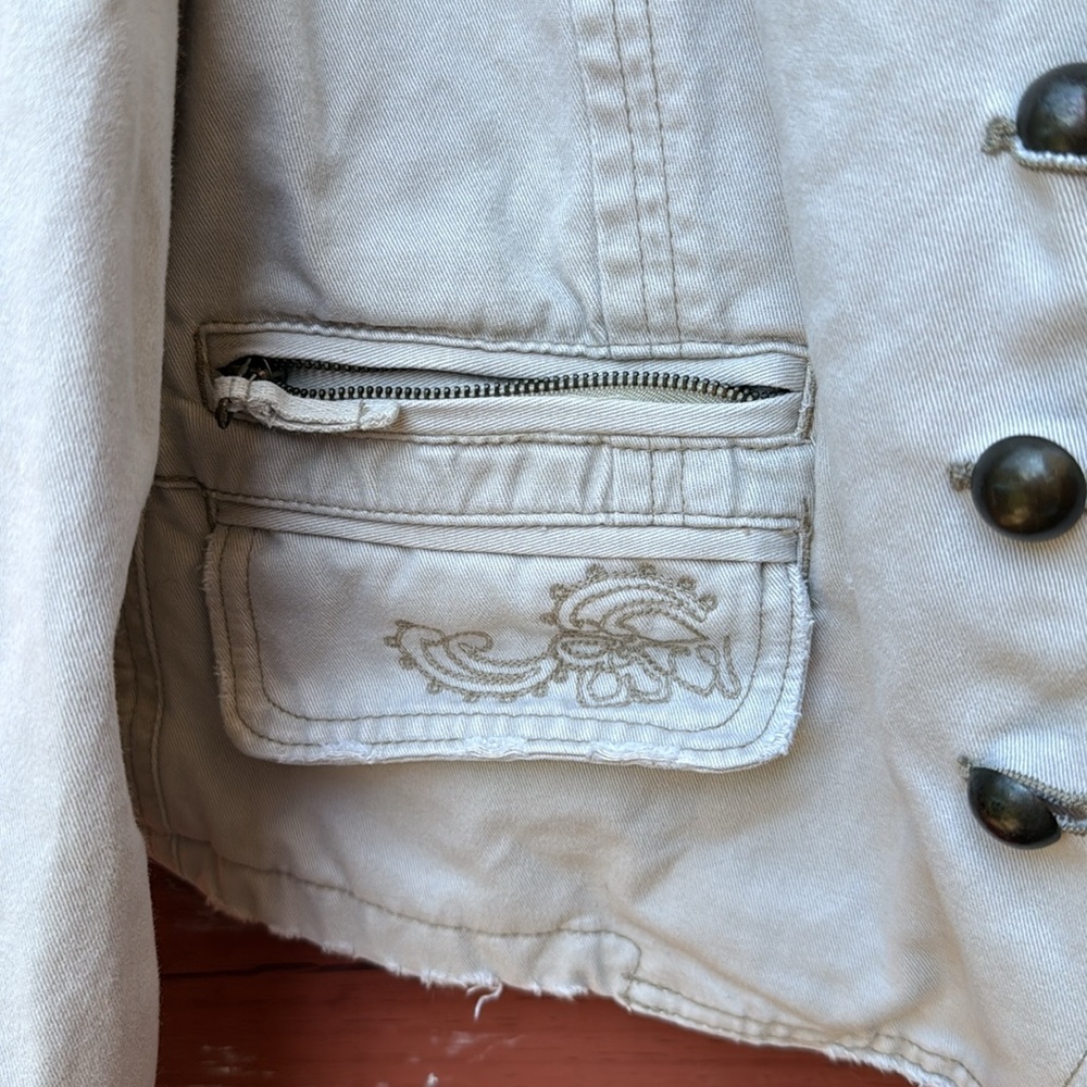 Aeropostale Denim Jacket Tan Size M - Picture 8 of 8